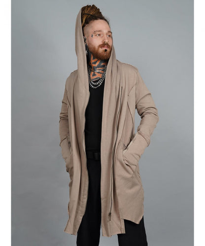 CUTSY UNISEX Hooded Jacket In Stone