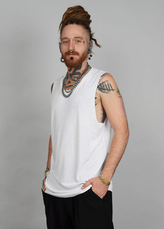 SHALVATA Tank Top In White