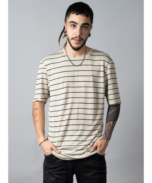 SAKAY-Shirt In Beige Stripes