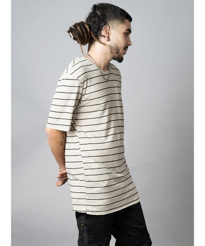 SAKAY-Shirt In Beige Stripes