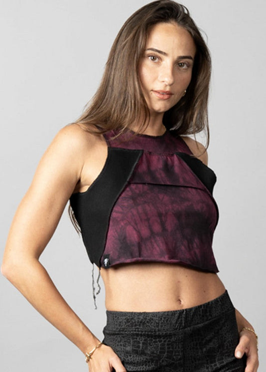 PULSAR BORDEAUX & BLACK STITCH Crop
