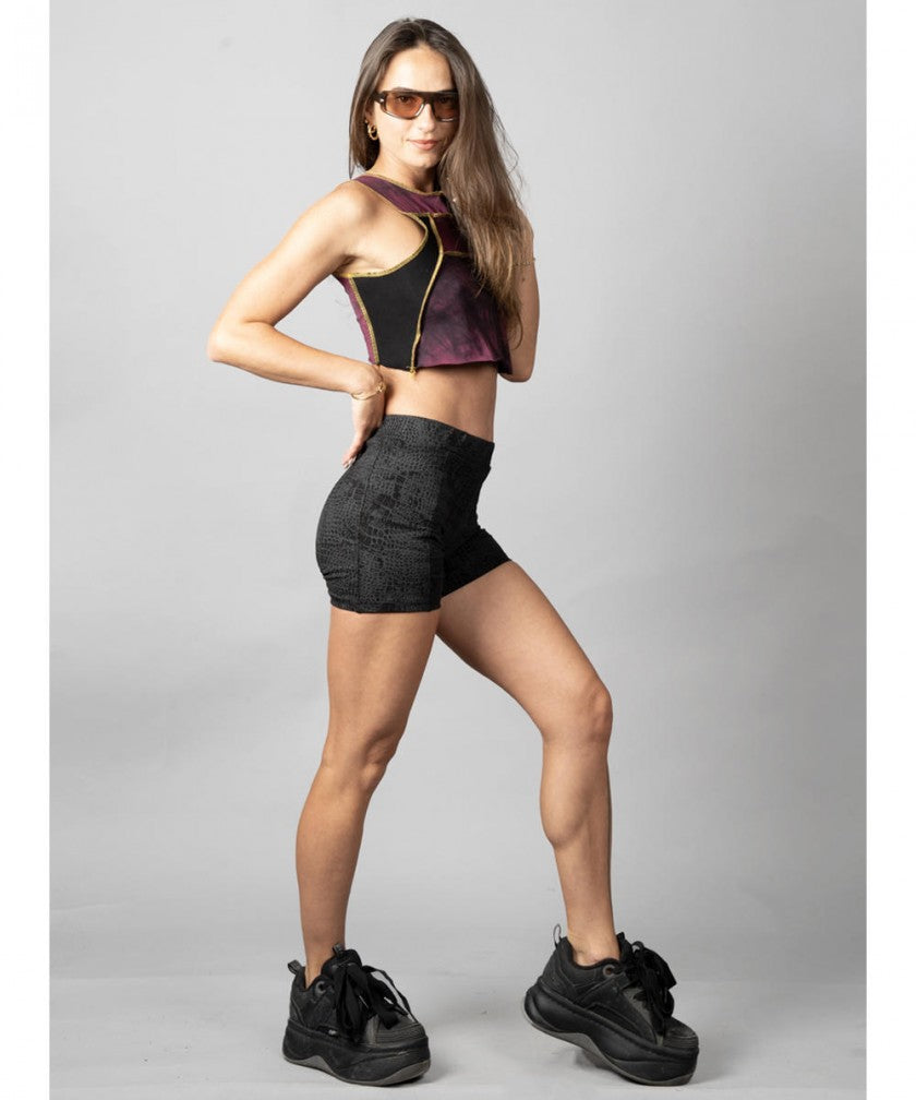 PULSAR BORDEAUX & YELLOW STITCH CROP