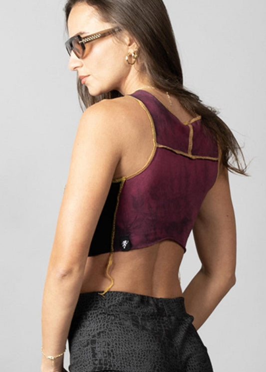 PULSAR BORDEAUX & YELLOW STITCH CROP