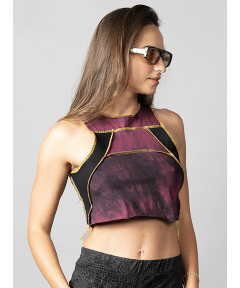 PULSAR BORDEAUX & YELLOW STITCH CROP