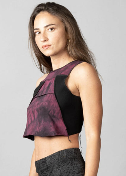 PULSAR BORDEAUX & BLACK STITCH Crop