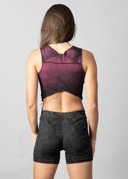 PULSAR BORDEAUX & BLACK STITCH Crop