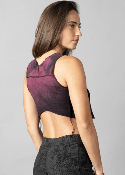 PULSAR BORDEAUX & BLACK STITCH Crop