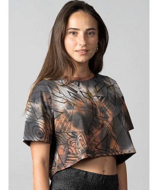 MOONA Crop Top In Grey Rust