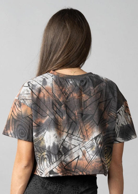 MOONA Crop Top In Grey Rust