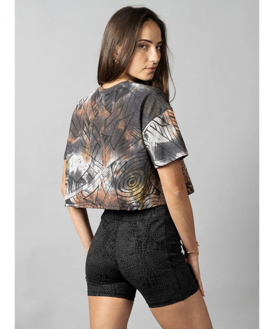 MOONA Crop Top In Grey Rust