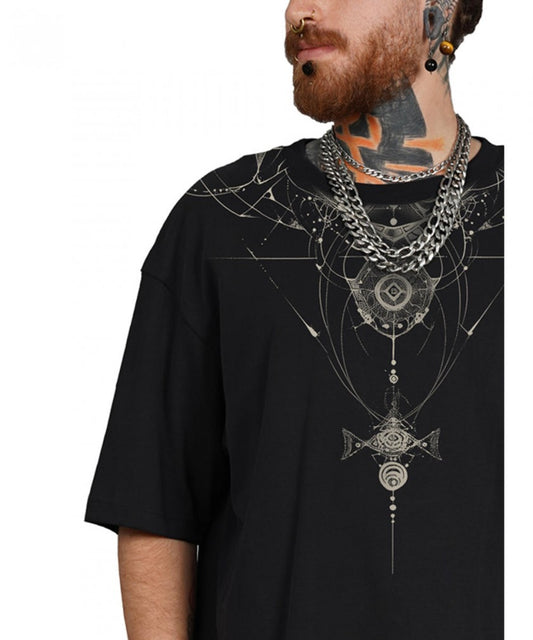 ORNAMENT GALAXY T-Shirt In Black