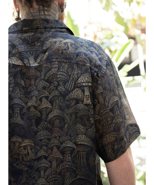 DEEP FOREST Short Sleeve Botton Shirt