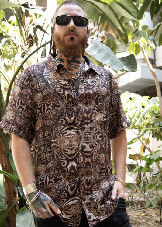 SOLARIS Unisex Short Sleeve Button Shirt