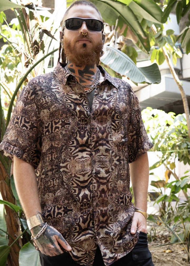 SOLARIS Unisex Short Sleeve Button Shirt