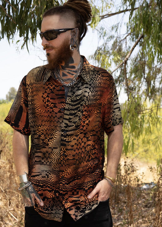 JOJO UNISEX Short Sleeve Button Shirt