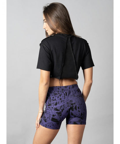 SONIC BLACK-BLACK STITCH Crop Top