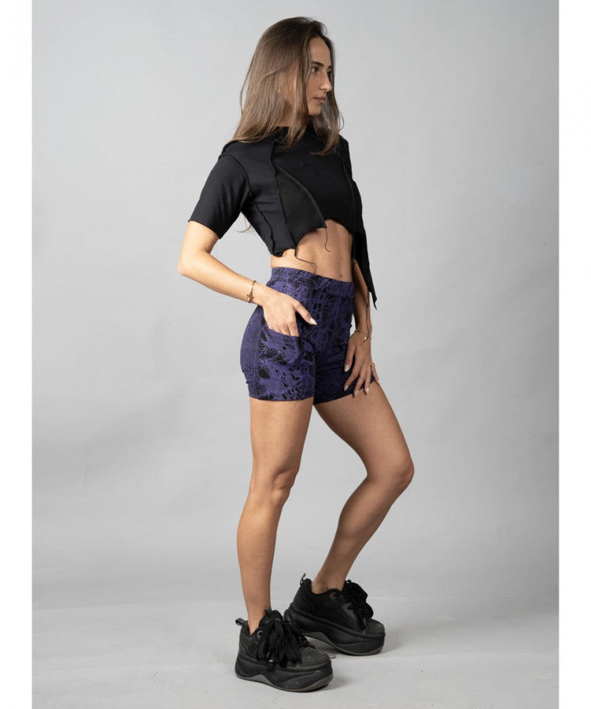 SONIC BLACK-BLACK STITCH Crop Top