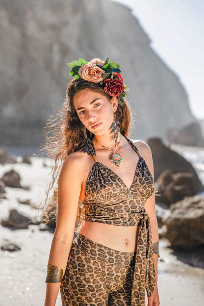 TAMA Crop Top in Leopard