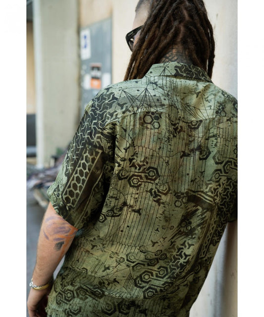 DEA BUTTON Short Sleeve Botton Shirt