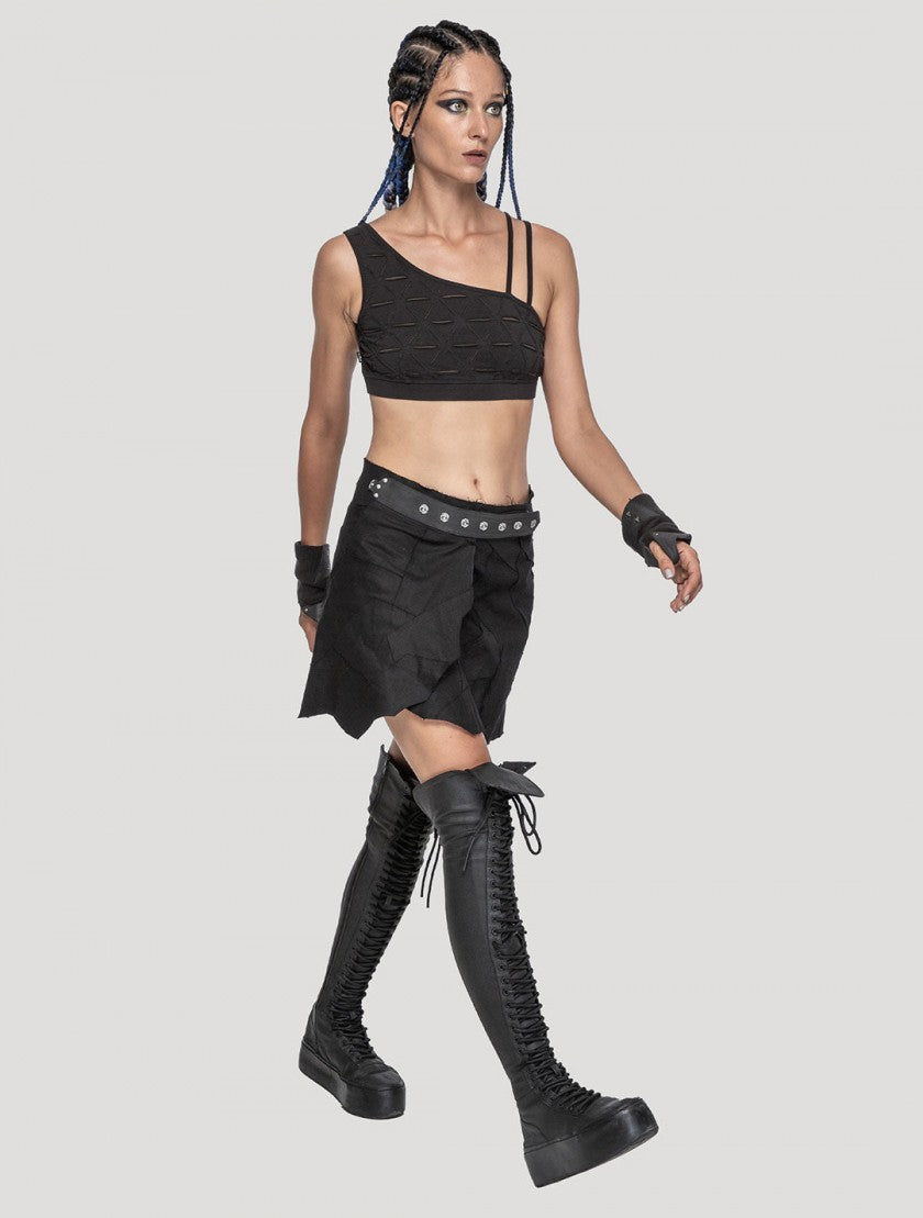 New Pecoa Veg Skirt  - BLACK