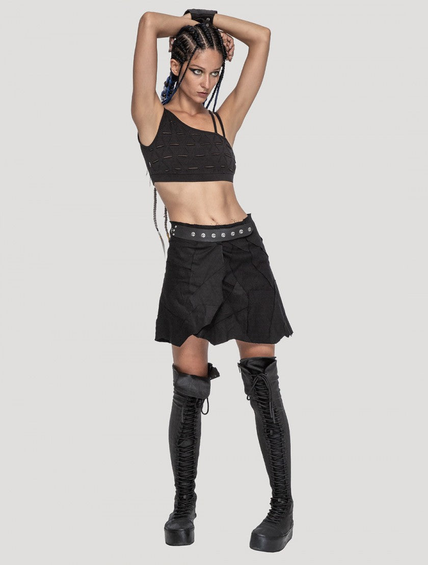 New Pecoa Veg Skirt  - BLACK