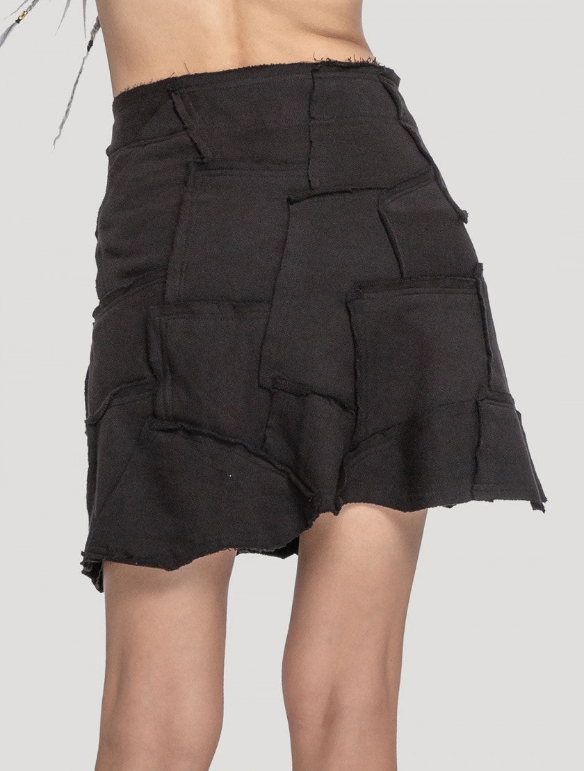 New Pecoa Veg Skirt  - BLACK
