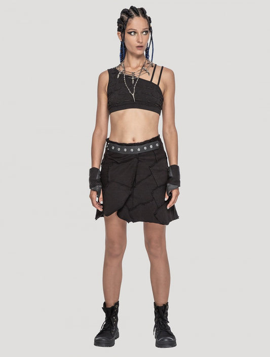 New Pecoa Veg Skirt  - BLACK