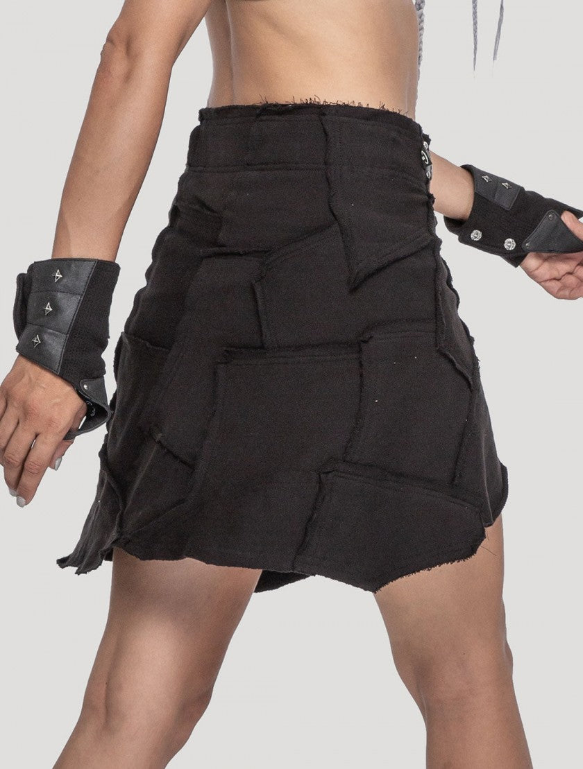 New Pecoa Veg Skirt  - BLACK