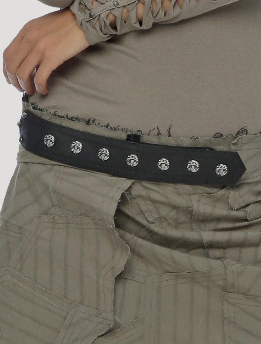 New Pecoa Veg Skirt  - OLIVE NOIR