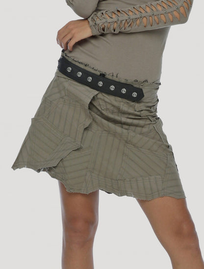 New Pecoa Veg Skirt  - OLIVE NOIR