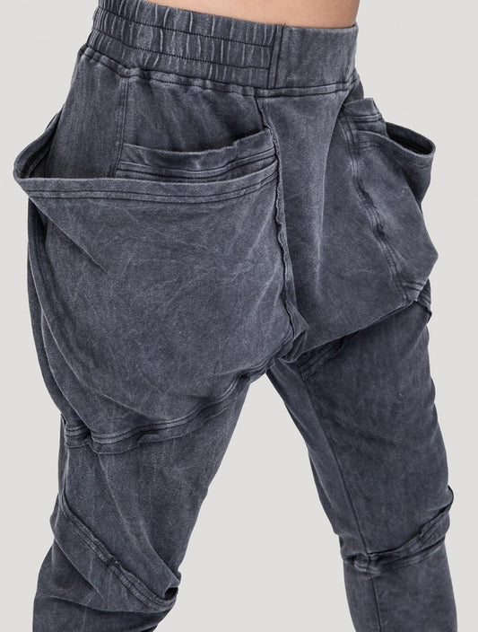 Twisted Grunge ¾ Pants In Washed Black