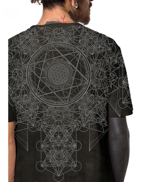 GRID THEORY T-Shirt In Black Texture