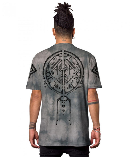 NAZU T-Shirt In Grey Tie-Dye