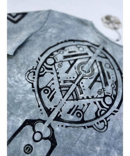 NAZU T-Shirt In Grey Tie-Dye
