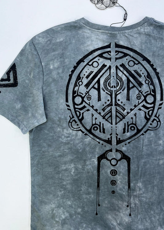 NAZU T-Shirt In Grey Tie-Dye
