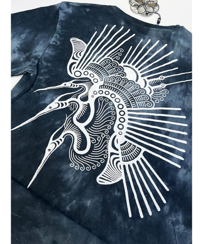 TSURU T-Shirt In Black Tie Dye