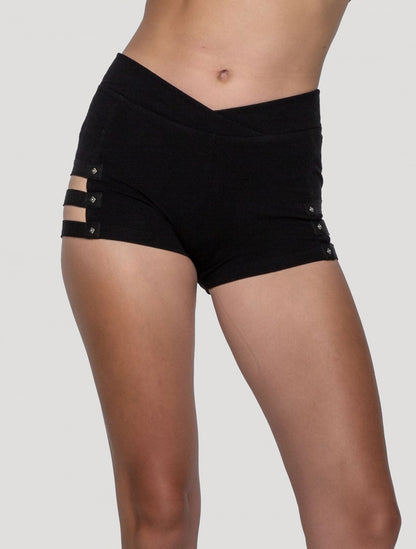 SLASHED Mini Shorts In Black