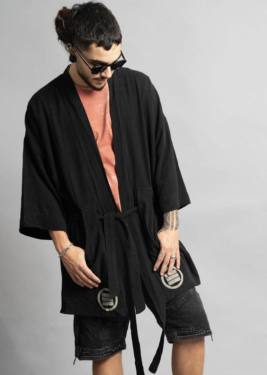HOSHI Unisex Kimono In Black