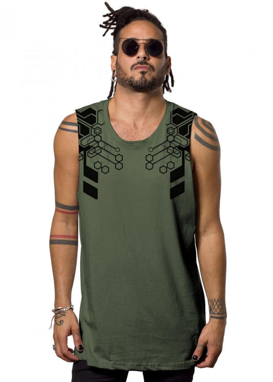 KAITAN Tank Top In Wash Olive