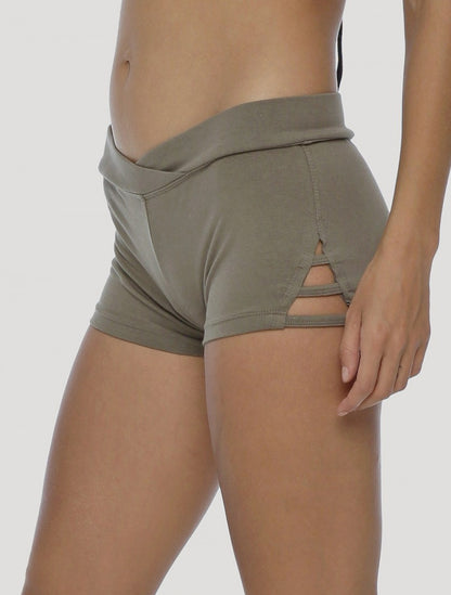 SOJI Mini Shorts In Cement