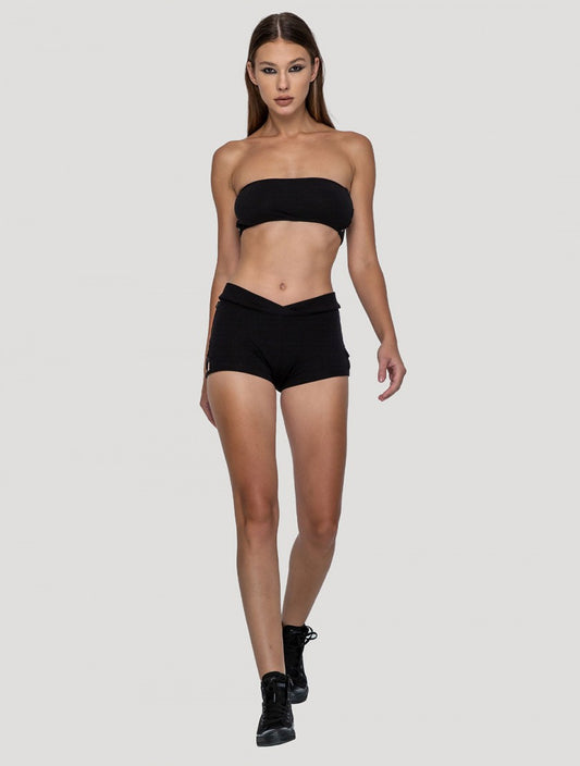 SOJI Mini Shorts In Black