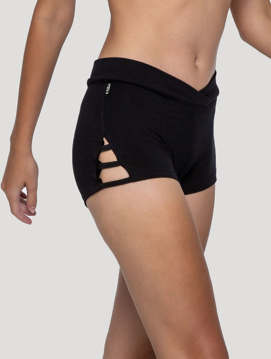 SOJI Mini Shorts In Black