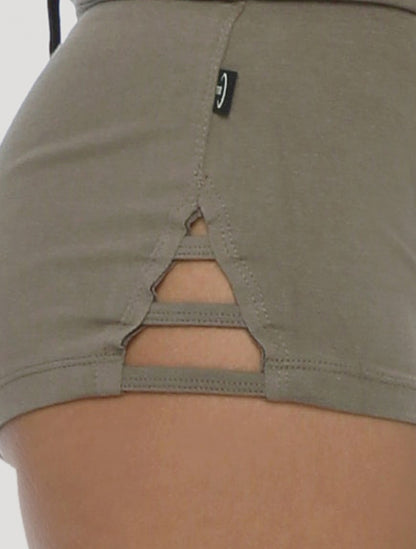 SOJI Mini Shorts In Cement