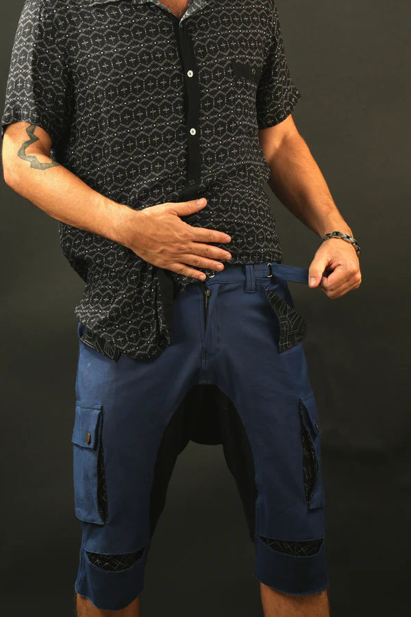 3/4 TAZER Pants In Navy Blue