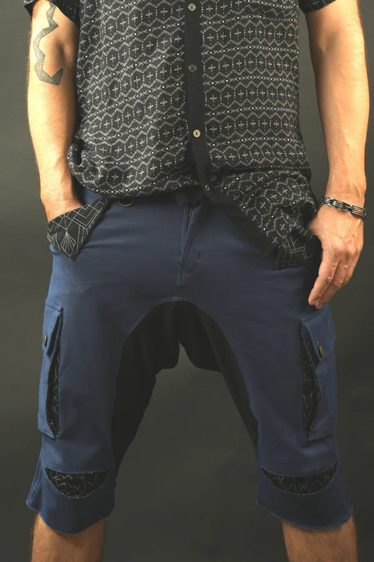 3/4 TAZER Pants In Navy Blue