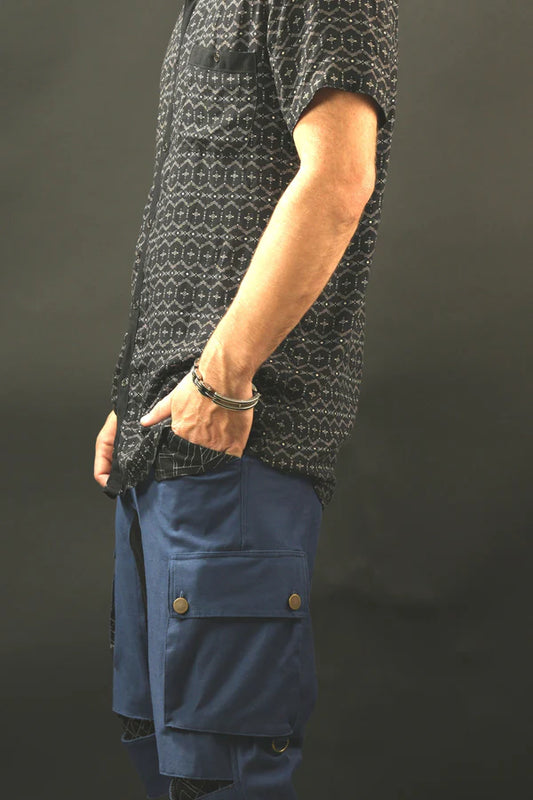 3/4 TAZER Pants In Navy Blue