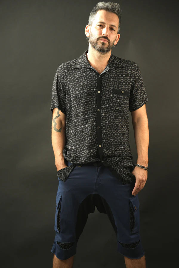 3/4 TAZER Pants In Navy Blue