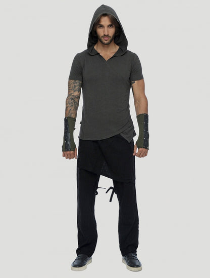 VIPA T-Shirt In Olive-Noir