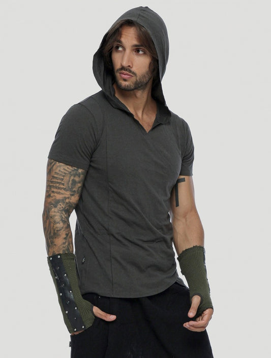 VIPA T-Shirt In Olive-Noir