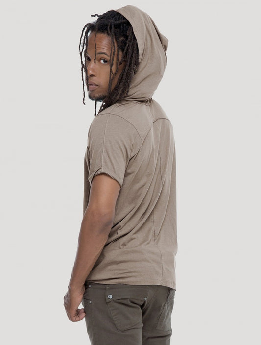 SHELTER Hooded T-Shirt In Cement